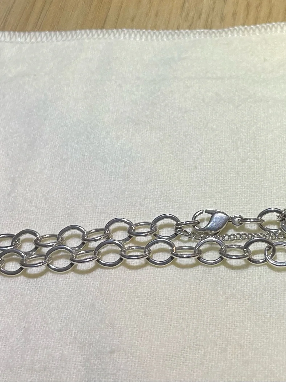 James Avery Silver Forged Link Charm Bracelet